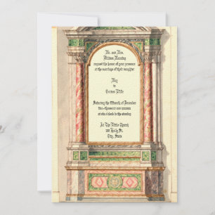 Einladung aus antikem Marmor