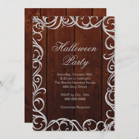 Einladung aus Holz (Vorne/Hinten)