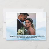 Einladung aus weißem Marmor (Rückseite)