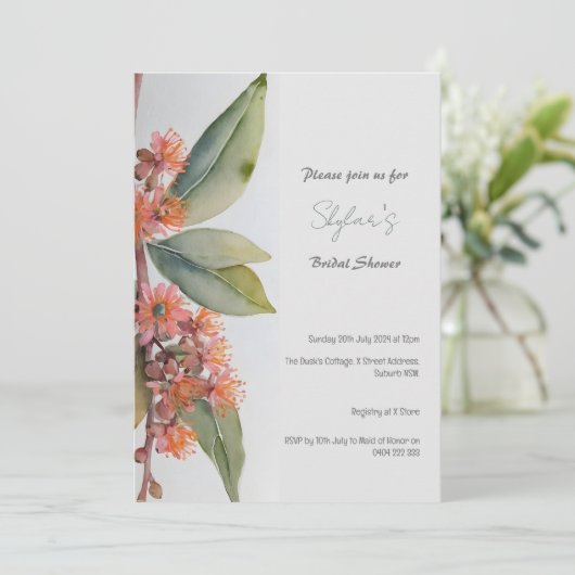 Einladung australischer Gumnut-Blume (Stehend Vorderseite)