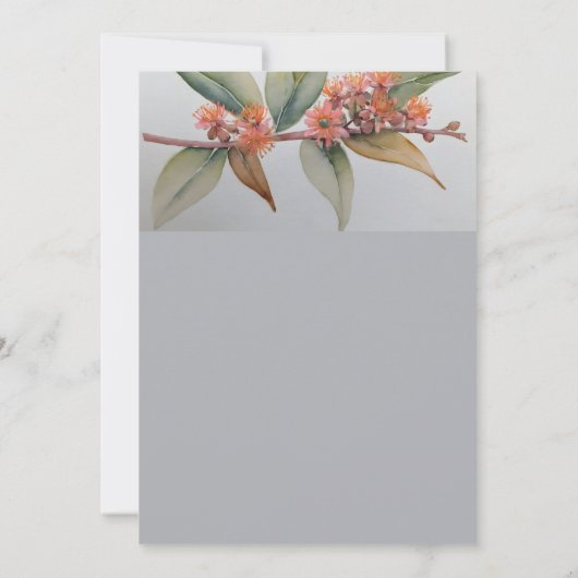 Einladung australischer Gumnut-Blume (Rückseite)