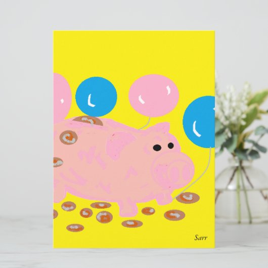 Einladung / Babydusche (Stehend Vorderseite)