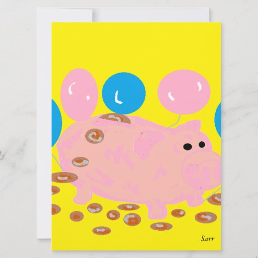 Einladung / Babydusche (Rückseite)