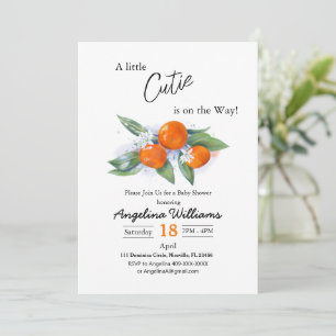 Einladung Babydusche Mandarine