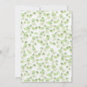 Einladung Babydusche mit charmanten Designs. (Rückseite)