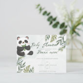 Einladung Babydusche, Tier, Panda Postkarte (Stehend Vorderseite)