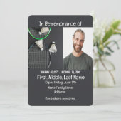 Einladung Badminton zum Gedenkdienst (Stehend Vorderseite)