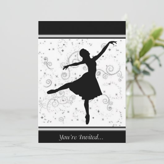 Einladung Ballerina (Stehend Vorderseite)