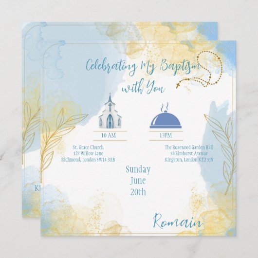 Einladung Baptism Celebration (Vorne/Hinten)