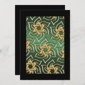 Einladung Bar Mitzvah Gold Star von David Green (Vorne/Hinten)