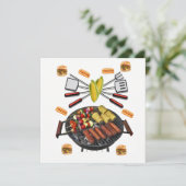 Einladung Barbecue Party Einladung (Stehend Vorderseite)