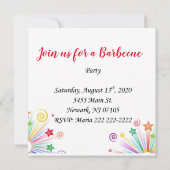 Einladung Barbecue Party Einladung (Rückseite)