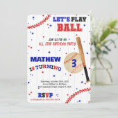 Einladung Baseball zum Geburtstag (Stehend Vorderseite)