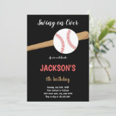 Einladung Baseball zum Geburtstag (Stehend Vorderseite)