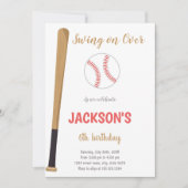 Einladung Baseball zum Geburtstag (Vorderseite)