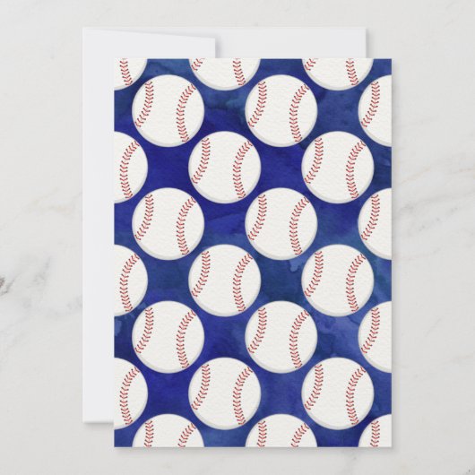 Einladung Baseball zum Geburtstag (Rückseite)