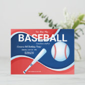 Einladung Baseball zum Geburtstag (Stehend Vorderseite)