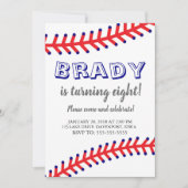 Einladung Baseball zum Geburtstag (Vorderseite)