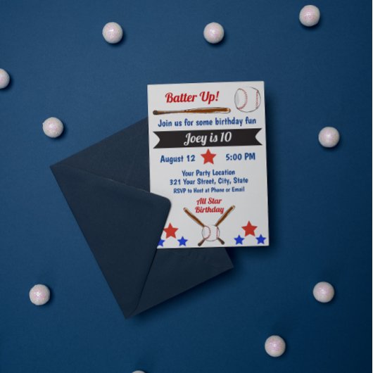 Einladung Baseball zum Geburtstag