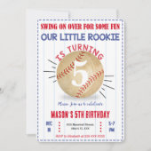Einladung Baseball zum Geburtstag (Vorderseite)