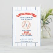 Einladung Baseball zum Geburtstag (Stehend Vorderseite)