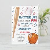 Einladung Baseball zum Geburtstag (Stehend Vorderseite)