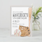 Einladung Baseball zum Geburtstag (Stehend Vorderseite)