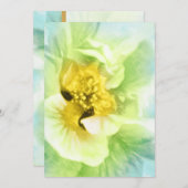 Einladung Bat Mitzvah Floral Fantasy (Vorne/Hinten)