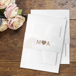 Einladung Bauchband für das Hochzeitspaar Einladungsbanderole