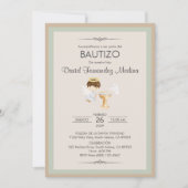 Einladung Bautizo Boy Angel Religiöse Taufe (Vorderseite)