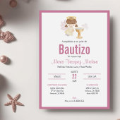 Einladung Bautizo Spanisch Taufe Baby Girl
