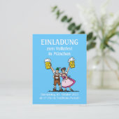 Einladung BEER FESTIVAL Happy Couple Beer Cheers (Stehend Vorderseite)