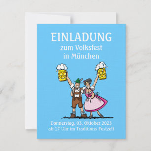 Einladung BEER FESTIVAL Happy Couple Beer Cheers