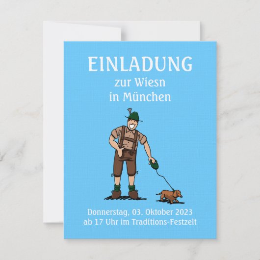 Einladung BEER FESTIVAL Lederhosen Bayerischer Hun (Vorderseite)