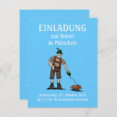 Einladung BEER FESTIVAL Lederhosen Bayerischer Hun (Vorne/Hinten)