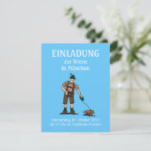 Einladung BEER FESTIVAL Lederhosen Bayerischer Hun (Stehend Vorderseite)