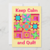 Einladung behalt Calm und Quilt Patchwork Quilt (Vorderseite)