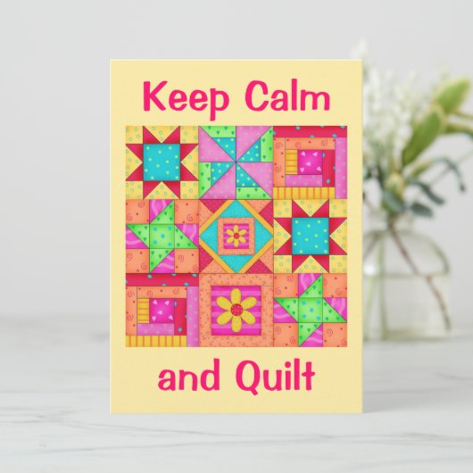 Einladung behalt Calm und Quilt Patchwork Quilt (Stehend Vorderseite)