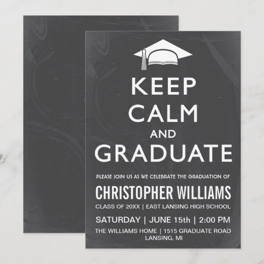 Einladung behalten und absolviert (Vorne/Hinten)