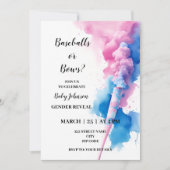 Einladung bei Baseballs oder Bows (Vorderseite)