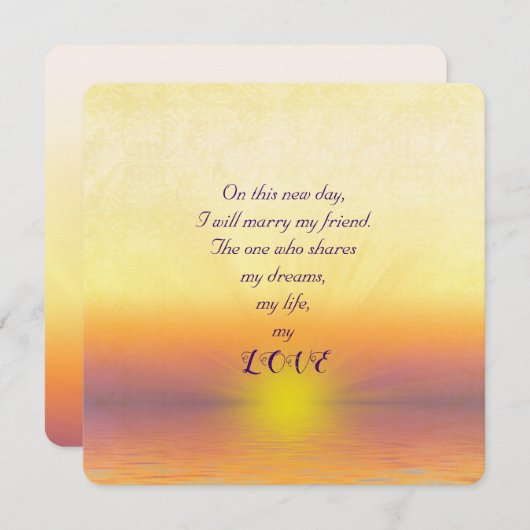 Einladung bei Sonnenuntergang (Vorne/Hinten)