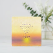 Einladung bei Sonnenuntergang (Stehend Vorderseite)