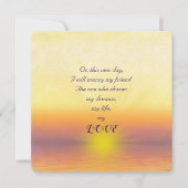 Einladung bei Sonnenuntergang (Vorderseite)