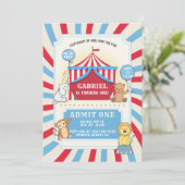 Einladung bei Tieren | Red White Blue (Stehend Vorderseite)