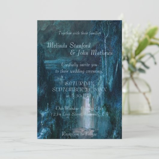 Einladung| Bergwasserfall Einladung (Stehend Vorderseite)