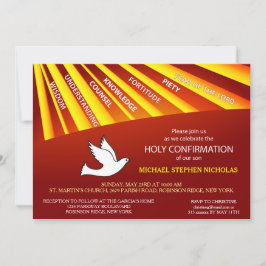 Einladung Bestätigung Gold und Rote Rays