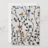 Einladung bestickter Reben (Rückseite)