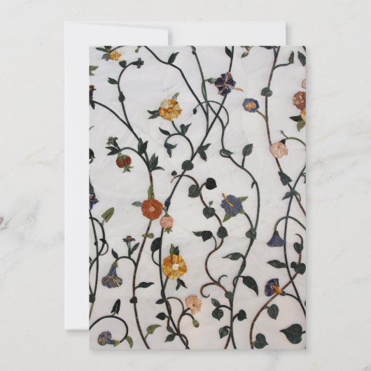 Einladung bestickter Reben (Rückseite)