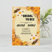 Einladung Bienen Brautparty gelbe Blüten Party (Stehend Vorderseite)