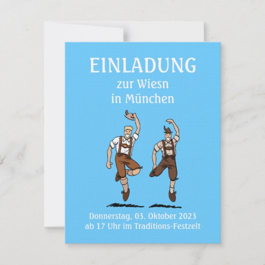 Einladung BIER FESTIVAL Lederhosen Tanz (Vorderseite)